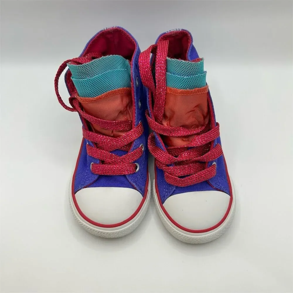 Converse All Star High Top Sneakers Periwinkle/Berry Pink/Blush Toddler Size 9